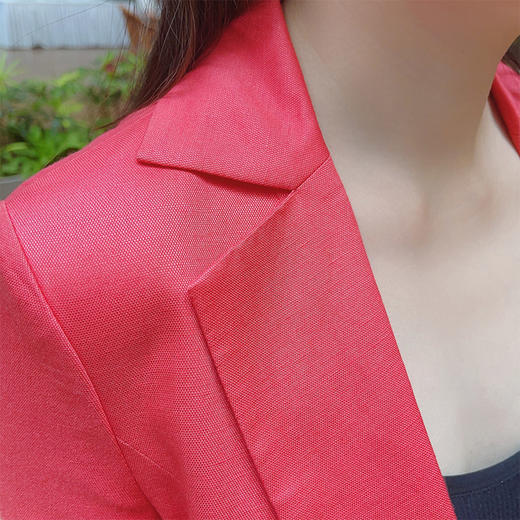 圣三利女装新款纯色休闲西服外套SL2012113 商品图4