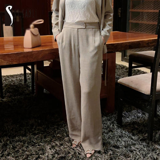 圣三利女装  简约休闲垂感阔腿裤SL2036108 商品图0