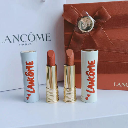 LANCOME·限量暴力熊联名款小蛮腰唇膏口红套装·#299橘棕3.4g #888小野梅色 3.4g 商品图3
