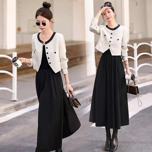 秋季新款，小西装连衣裙两件套显瘦气质套装HR-BX2282 商品图2