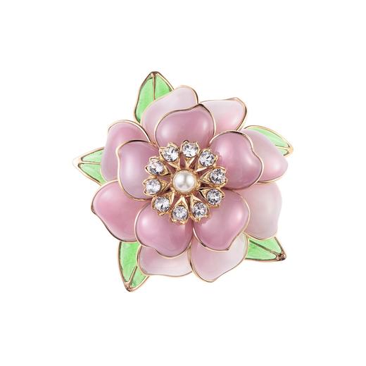 订购6个月到｜Gripoix Paris-Vintage-Flower Pearl-复古 琉璃 琉璃珍珠 胸针（粉色）（胸针/项链两用）［法国设计师］ 商品图1