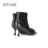 D:FUSE迪芙斯秋新款时装鞋女羊皮尖头蝴蝶结高跟裸靴靴子DF34116027 商品缩略图6