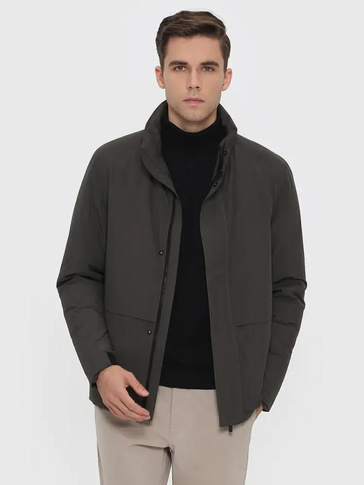 callisto绿色聚酯纤维短款羽绒服 FRFED111C 商品图0