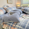 自然醒全棉无印风条格系列四件套全棉纯棉2023新款床品小清新学生宿舍床单被套三件套NH141 商品缩略图9