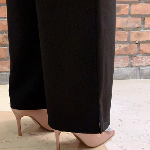 圣三利女装秋季休闲款纯色宽腿裤，女裤SL1936650 商品图4