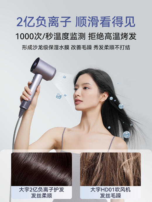 大宇 温感高速吹风机 家用2亿负离子护发大风力[福利品] 商品图5