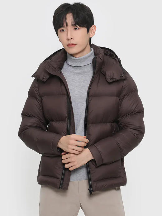 callisto咖色锦纶短款羽绒服 FRFED125C 商品图0