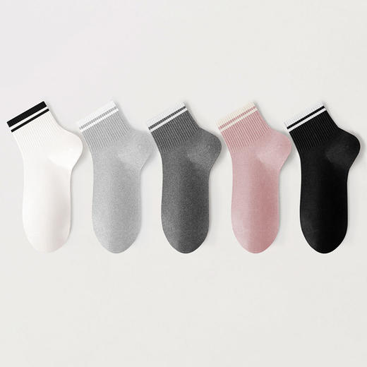 都市丽人简约系列精梳棉袜子短筒袜中厚款女士常规袜LC3DG3 商品图1