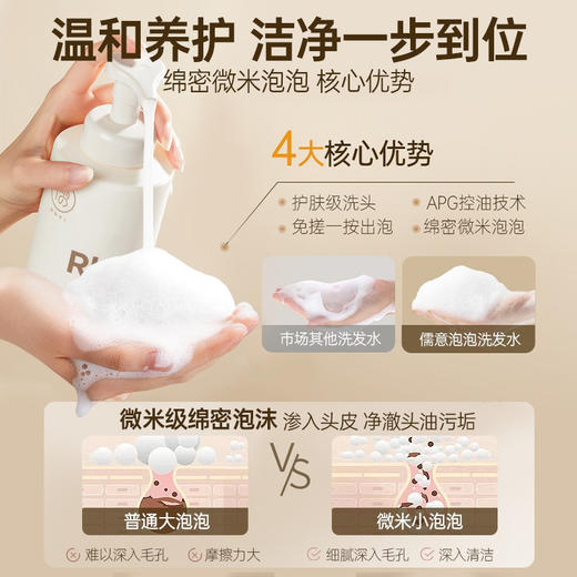 【🔥限用期2025年12|建议慎拍】儒意黑松露蓬松泡泡洗发水500ml  控油蓬松 去屑止痒 无硅油 | 儒意官方旗舰店 商品图2