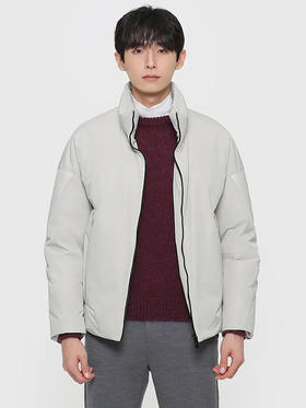 callisto米色聚酯纤维短款羽绒服 FRFED116Y
