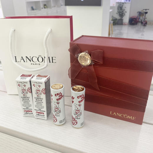 LANCOME·限量暴力熊联名款小蛮腰唇膏口红套装·#299橘棕3.4g #888小野梅色 3.4g 商品图2