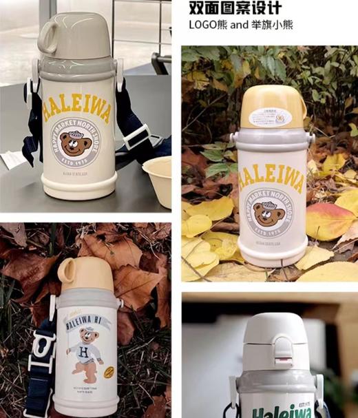 (5个起少2元)日本haleiwa哈雷蛙儿童保温杯600ml （直饮盖＋中枢盖） 商品图0