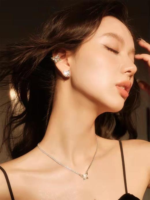 ABYBCHARMING蝴蝶耳畔耳钉怦然心动项链   XHR 商品图5