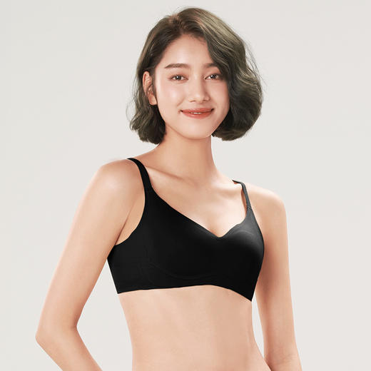都市丽人Vbra泳布零感无磁内衣薄款3/4杯无钢圈三排扣LB3AA8 商品图0
