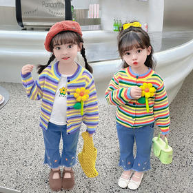 【时尚又可爱！清新甜美的韩系风格】女宝宝春秋2023新款时尚韩系三件套女孩韩系套装儿童童装，柔软舒适，时尚设计，让女孩更加可爱动人。rysh