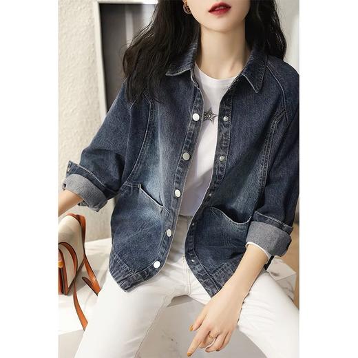 百媚生 宽松廓形显瘦牛仔外套上衣S2085 商品图2