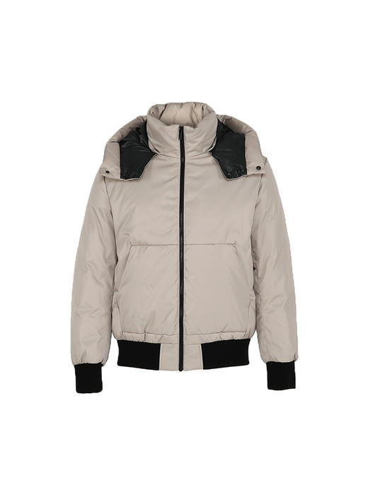 callisto米色聚酯纤维短款羽绒服 FRFED123Y 商品图2