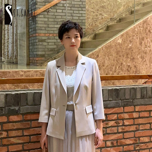 圣三利女装  气质经典一粒扣西装外套SL2032115 商品图0