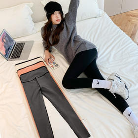 秋冬加绒打底裤女大码锦纶外穿高腰收腹紧身瑜伽芭比裤批发鲨鱼裤