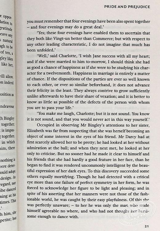 【中商原版】柯林斯经典文学 傲慢与偏见 英文原版 Collins Classics Pride And Prejudice Jane Austen 商品图5