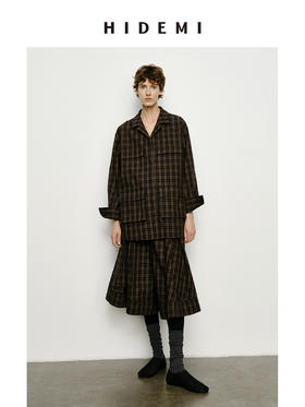 HIDEMI 小男孩系列巴恩风口袋短款斜纹风衣套装 外套/8分裤