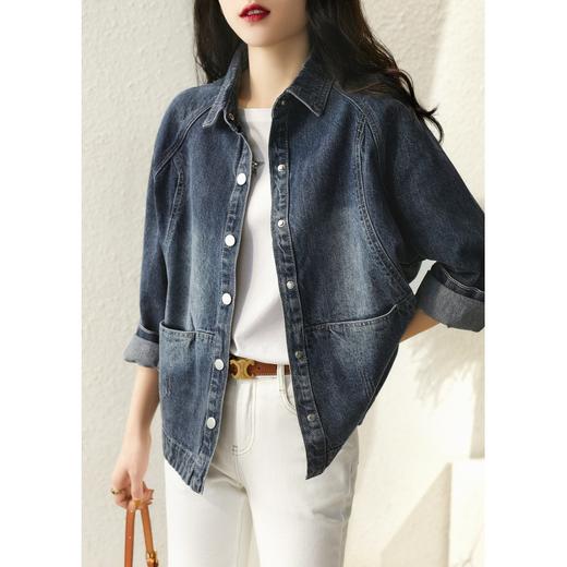 百媚生 宽松廓形显瘦牛仔外套上衣S2085 商品图1
