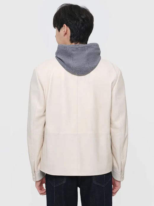 callisto米白色绵羊毛革皮克夹 FRFLT006Y 商品图2