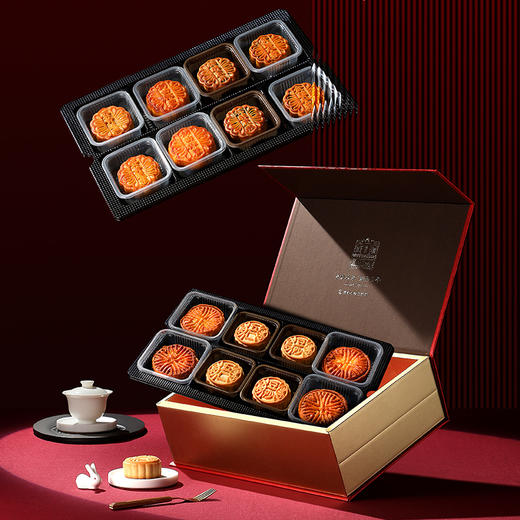 【2023中秋好礼】稻香村-源于1773 百年老字号 感恩团圆月饼礼盒 800g八味16饼 京式五仁蛋黄莲蓉月饼中秋节礼 商品图3