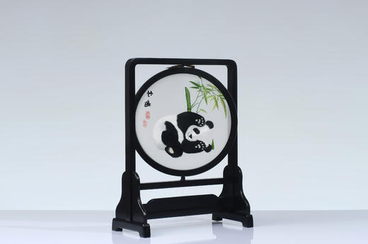 蜀绣双面锦-竹趣大熊猫 商品图3