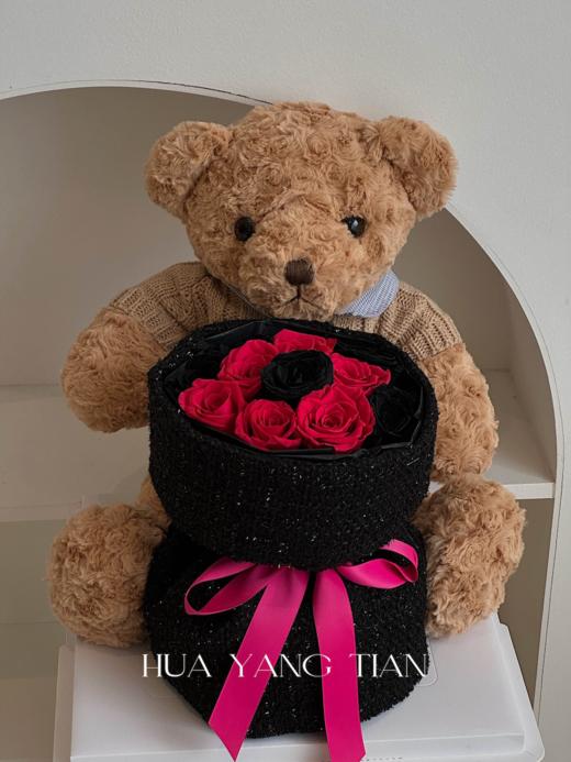 爱的抱抱 红与黑 · 永生花束 商品图2