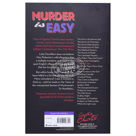 【中商原版】阿加莎系列 杀人不难 英文原版 Murder Is Easy  Agatha Christie 商品图1