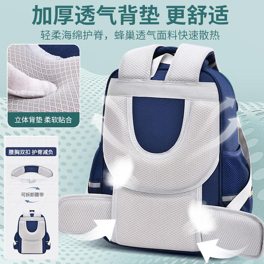 【开学季】2023年新款英伦儿童书包 护脊减负大容量加厚肩带 轻儿童双肩包 商品图3