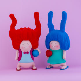 刘国义《精灵家族-水星兔火星兔》对