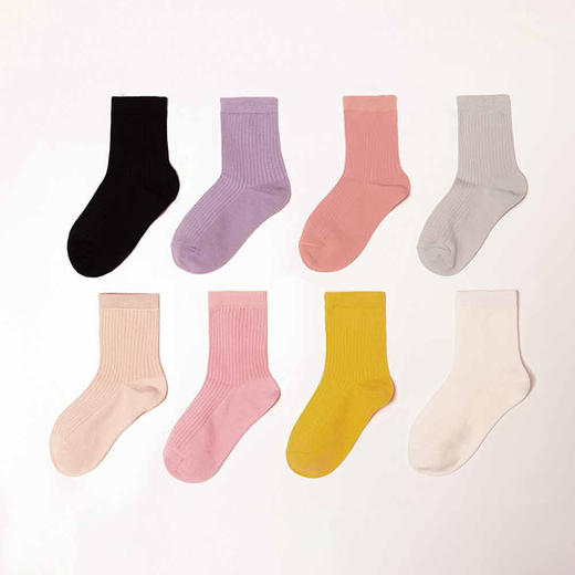 都市丽人眯雅佳简约系列精梳棉中筒袜中厚款儿童常规袜童袜袜子新年本命年红品JC3DA2 商品图1