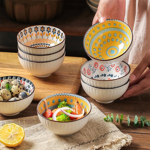 【为思礼】日式餐具套装陶瓷饭碗 家用2024新款米饭碗*礼盒装哦 商品图1