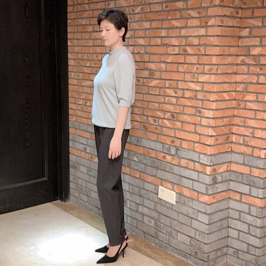 圣三利女装竖条纹休闲针织显瘦哈伦裤SL1936550 商品图1