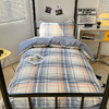 自然醒全棉无印风条格系列四件套全棉纯棉2023新款床品小清新学生宿舍床单被套三件套NH141 商品缩略图2