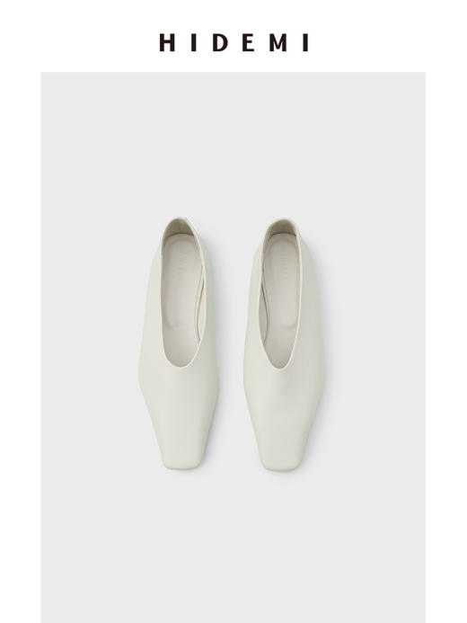 HIDEMI 经典方尖头羊皮柔软浅口平底鞋 商品图9