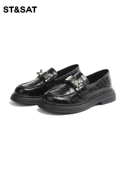 星期六时尚格纹花瓣装饰乐福鞋SS33111197 商品图7