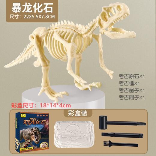 考古玩具恐龙挖掘化石骨架挖宝考古手工diy石膏玩具儿童兴趣培养 商品图4
