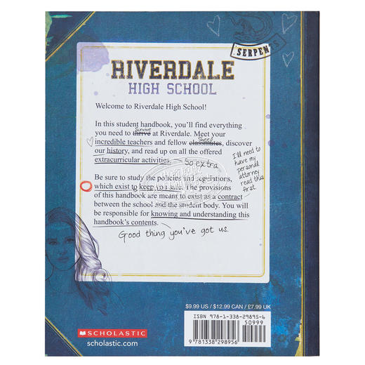 【中商原版】河谷镇官方学生手册 英文原版 Riverdale High Student Handbook 惊悚 影视导览 Jenne Simon 商品图1