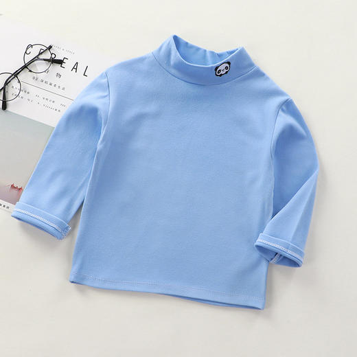 【贴心呵护！德绒高领打底衫】儿童单上衣德绒弹力保暖衣男童女童宝宝长袖高领打底衫秋冬，高领设计，柔软轻盈，亲肤透气，穿着舒适。 商品图5