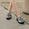 D:FUSE迪芙斯秋季新款单鞋女乐福鞋牛皮圆头钻扣经典深口女鞋DF33112016 商品缩略图1