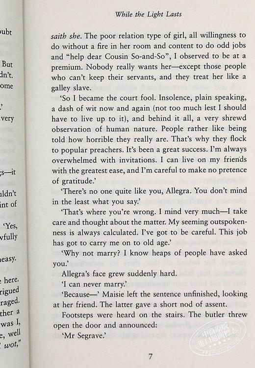 预售 【中商原版】阿加莎系列 灯火阑珊 9篇短篇 英文原版 While the Light Lasts Agatha Christie 商品图6