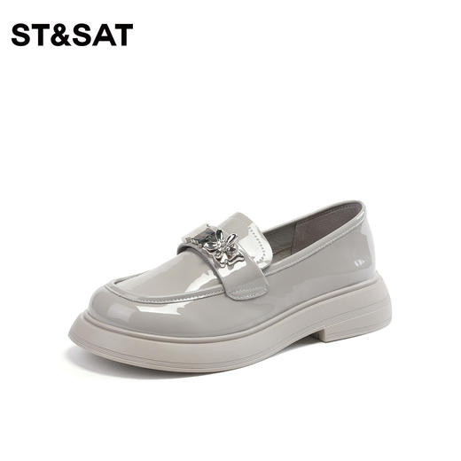 星期六时尚格纹花瓣装饰乐福鞋SS33111197 商品图1