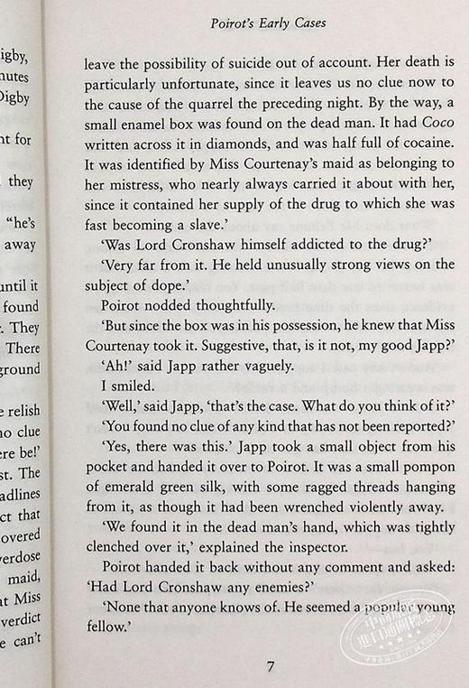 【中商原版】阿加莎系列 波洛早年探案集 波洛 Poirot  Poirots Early Cases 英文原版 Agatha Christie 商品图7