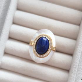 青金石贝壳戒指1710794