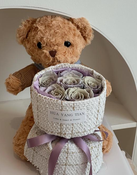 爱的抱抱 渐变紫 · 永生花束 商品图0