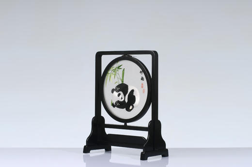 蜀绣双面锦-竹趣大熊猫 商品图2