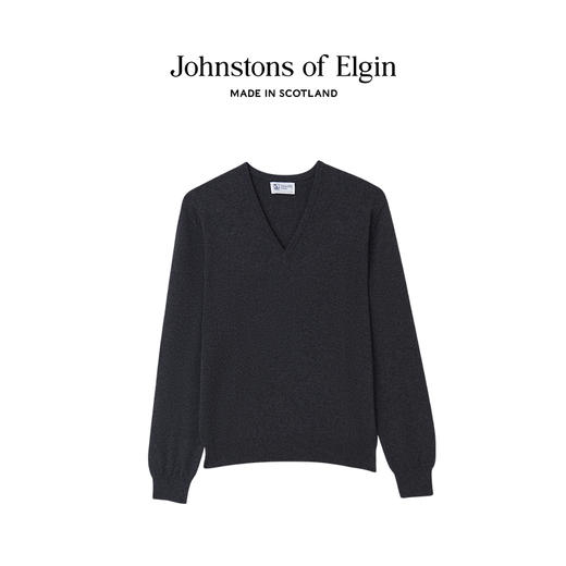 Johnstons of Elgin男士纯羊绒经典V领套头衫 商品图4